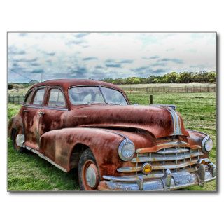 Rusty Old Classic Car Vintage Automobile Post Cards