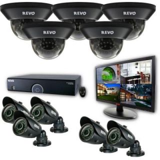 Revo 16 Channel 2TB 960H DVR Surveillance System with (10) 700 TVL 100 ft. Night Vision Cameras and 21.5 in. Monitor R165D5GB5GM21 2T