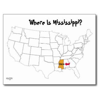 Where Is Mississippi? Postcard