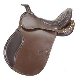 EquiRoyal Comfort Trail Saddle with Horn  Sports & Outdoors