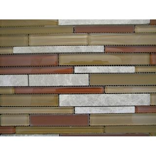 Canyon Sticks Glass and Stone Wall Tile Sheets (Case of 10) Wall Tiles