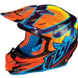 Fly Racing F2 Carbon Acetylene Adult MX/Off Road/Dirt Bike Motorcycle Helmet   Orange/Purple / Small Automotive