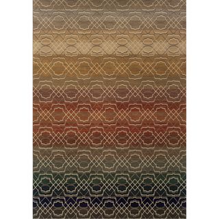 Indoor Grey Multicolored Geometric Area Rug (3'10 X 5'5) Style Haven 3x5   4x6 Rugs