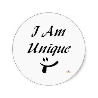 I Am Unique Tongue Smile Sticker
