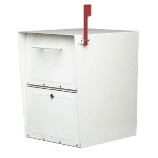 Architectural Mailboxes Oasis Jr. Post Mount or Column Mount Locking Mailbox in White 6200W 10