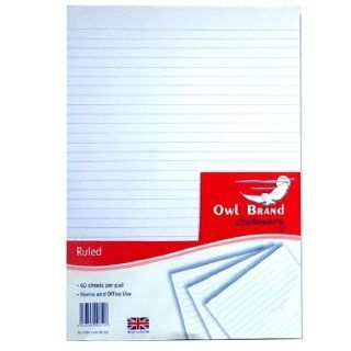 A4 Refill Notepad Ruled   60 Sheets  120 Pages   UK Made   Size 11.7 X 8.3  Memo Paper Pads 