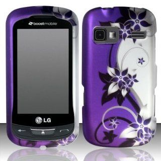 PURPLE VINES Hard Plastic Matte Design Case for LG Rumor Reflex VN272 / LN272 (Sprint/Boost) [In Twisted Tech Retail Packaging] Cell Phones & Accessories