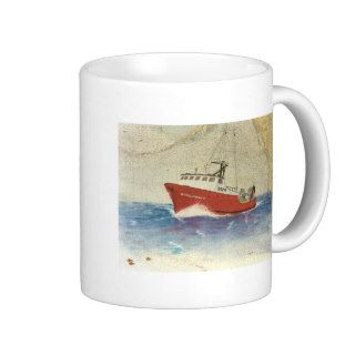F/V WINDJAMMER West Coast Bottom Trawl Fish Boat Coffee Mugs