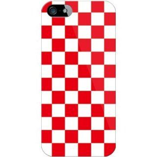 SECOND SKIN Checker Flag Red~White (Clear)  iPhone 5 Case  ( Japanese Import ) SAPIP5 PCCL 299 Y079 Cell Phones & Accessories