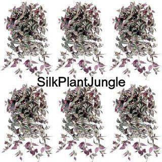 1 lot of 6 Silk Artificial 33" Wandering Jew hanging plant vines each with 274 leaves. MORE AVAILABLE  