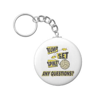 Bump Set Spike Volleyball Gift Key Chain