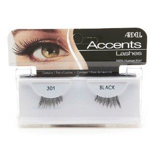 Ardell Accent Lashes, Black #301 1 pr  Fake Eyelashes And Adhesives  Beauty