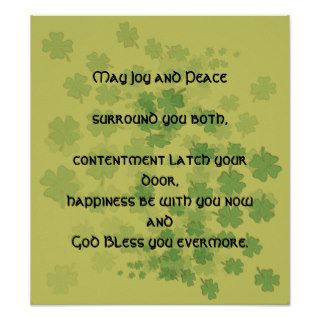 Irish Marriage Blessing   Posters
