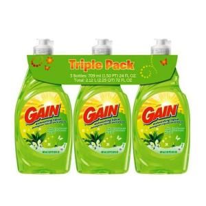 Gain 24 oz. Original Dish Liquid (3 Pack) 003700058799
