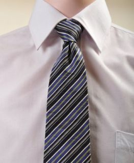 Silk printed Thin Strip Pattern Zipper Tie, BLUE at  Mens Clothing store Neckties