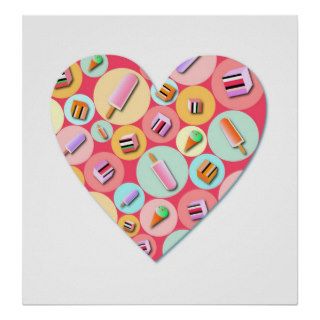 Sweet Candy Love Heart Poster