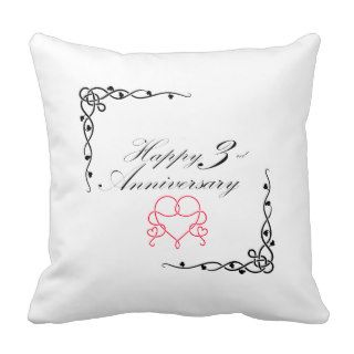 happy 3rd Anniversary pillow