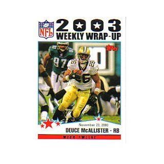 2004 Topps Collection #302 Deuce McAllister WW Sports Collectibles