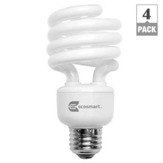 EcoSmart 23 Watt (100W) Bright White CFL Light Bulb (4 Pack) (E)* ES9M823435K