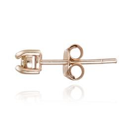 DB Designs Rose Gold over Silver 1/8ct TDW Champagne Diamond Single Earrings DB Designs Diamond Earrings