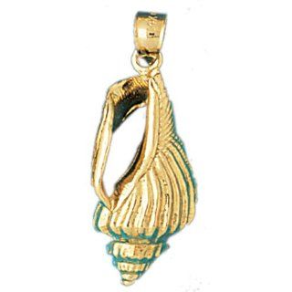 14K Gold Charm Pendant 4.2 Grams Nautical>Shells305 Necklace Jewelry
