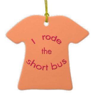 I rode the short bus pink christmas ornaments