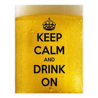 Keep calm and drink on letterhead