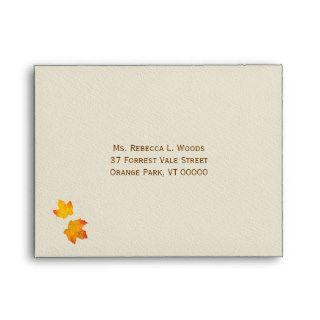 Fall Leaves A2 Small Reply Card Envelopes