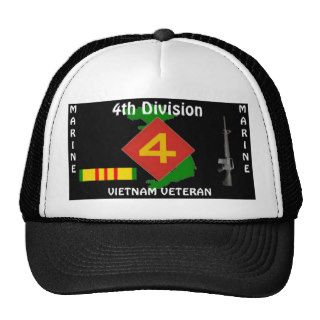 4TH Marine Div Vietnam Ball Cap 1/b Trucker Hat