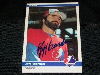 Montreal Expos Jeff Reardon Signed Auto 1984 Fleer Card #283 TOUGH Q at 's Sports Collectibles Store