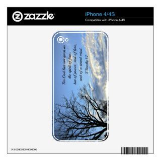 2 Timothy 17 For God has not given us the spirit Decals For The iPhone 4S