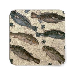 Fish (mosaic) square stickers
