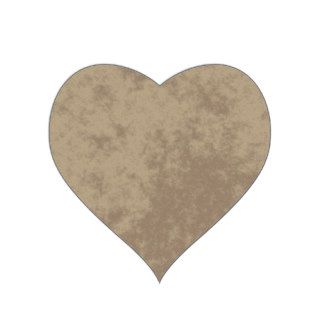 Brown2 Soft Grunge Design Heart Sticker