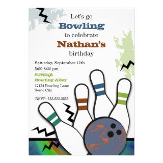 Cool Strike Bowling Invitation