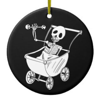 Scary Skeleton Baby Shower Keepsake Ornaments