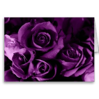 Purple Roses Valentine's Day Cards
