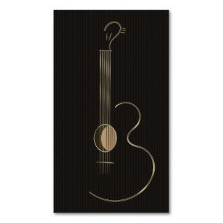 Acoustic Guitar Logo Social Profile Card Business Card