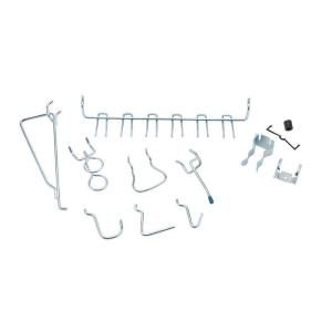 Everbilt 1/8 in. Zinc Plated Steel Hook Assortment for 1/8 in. and 1/4 in. Pegboard(47 Piece) 18030
