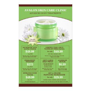 Pre filled Skin Care Beauty Salon Coupons Template Custom Flyer