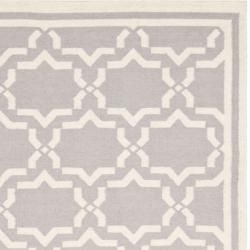 Safavieh Hand woven Moroccan Dhurrie Grey/ Ivory Wool Rug (8' x 10') Safavieh 7x9   10x14 Rugs