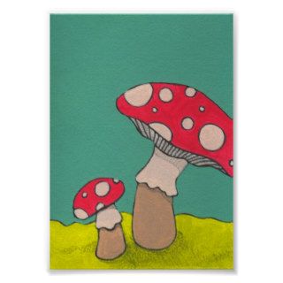 Mushroom Mixed Media Print