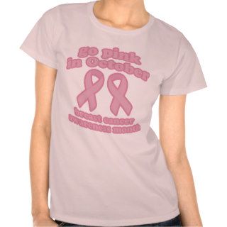 Go Pink in October T Shirts