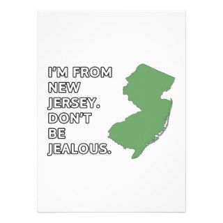 I'm New Jersey. Don't Be Jealous. Personalized Invites
