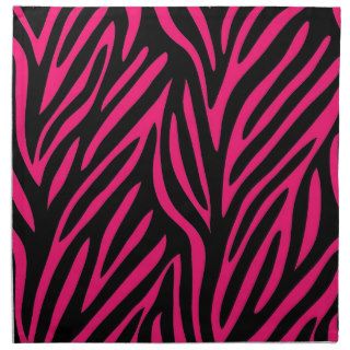 Pink Zebra Print Cloth Napkins