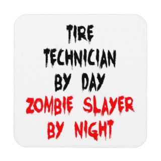 Zombie Slayer Tire Technician Coaster