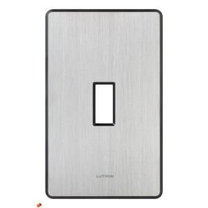Lutron Fassada 1 Gang Toggle Wall Plate   Stainless Steel FW 1 SS