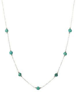 Turquoise Nugget with Sterling Silver Chain Necklace 18" Jewelry