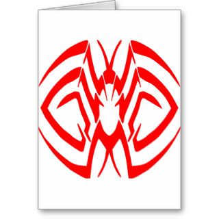 Tribal Spider Looking Tattoo Cards