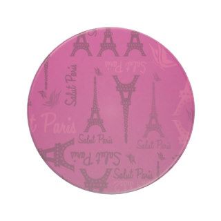 Pink Paris Beverage Coaster