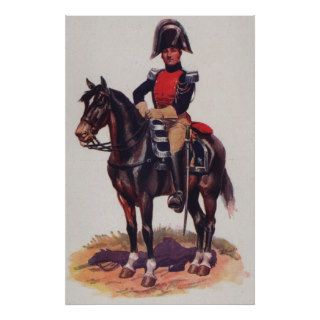 Napoleon 1830 Napoleonic soldier Gendarme on horse Posters
